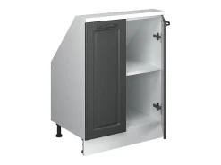 Vicco Móvel De Arrumação*Armário de cozinha para sótão inclinado casa de campo antracite 60x46x81.6 r-line Cinza antracite