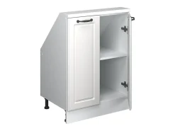 Armário de cozinha para sótão inclinado casa de campo branca 60x46x81.6 r-line*Vicco New