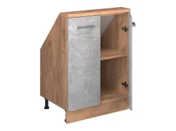 Armário de cozinha para sótão inclinado betão 60x46x81.6 r-line*Vicco Best