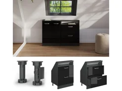 Armário de cozinha para sótão inclinado alto brilho 60x46x81.6 r-line*Vicco Hot