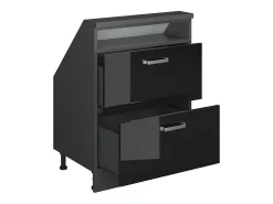 Armário de cozinha para sótão inclinado alto brilho 60x46x81.6 r-line*Vicco Hot