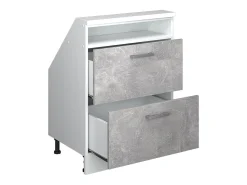 Vicco Móvel De Arrumação*Armário de cozinha para sótão inclinado betão 60x46x81.6 r-line Cinzento claro