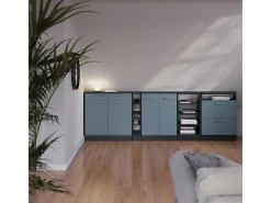Armário de cozinha para sótão inclinado -cinza 60x46x81.6 r-line^Vicco Outlet