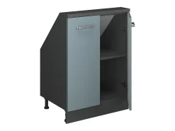 Armário de cozinha para sótão inclinado -cinza 60x46x81.6 r-line^Vicco Outlet