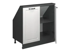 Armário de cozinha para sótão inclinado casa de campo branca 80x46x81.6 r-line*Vicco New