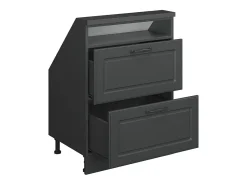 Vicco Móvel De Arrumação*Armário de cozinha para sótão inclinado casa de campo antracite 60x46x81.6 r-line Cinza antracite