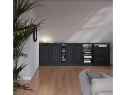 Vicco Móvel De Arrumação*Armário de cozinha para sótão inclinado casa de campo antracite 60x46x81.6 r-line Cinza antracite