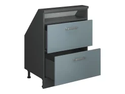 Vicco Móvel De Arrumação*Armário de cozinha para sótão inclinado -cinza 60x46x81.6 r-line Azul