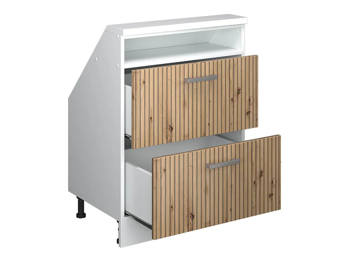 Vicco Móvel De Arrumação*Armário de cozinha para sótão inclinado carvalho artesanal 60x46x81.6 r-line Natural claro