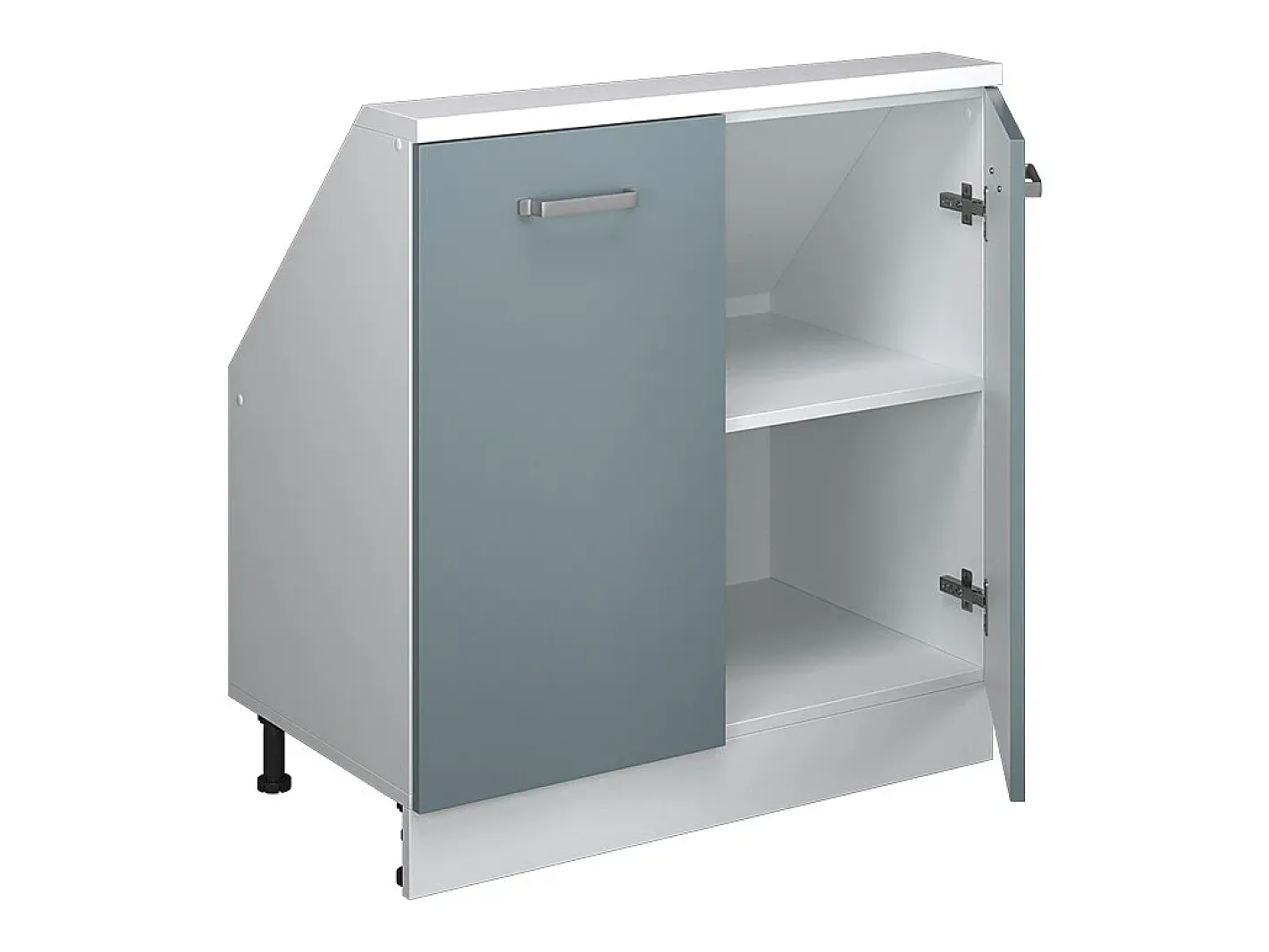 Armário de cozinha para sótão inclinado -cinza 80x46x81.6 r-line*Vicco Sale