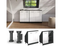 Armário de cozinha para sótão inclinado alto brilho 80x46x81.6 r-line*Vicco