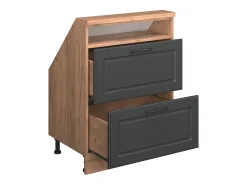 Vicco Móvel De Arrumação*Armário de cozinha para sótão inclinado casa de campo antracite 60x46x81.6 r-line Cinza antracite