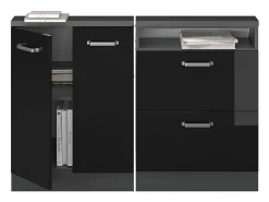 Armário de cozinha para sótão inclinado alto brilho 120x46x81.6 r-line^Vicco Sale