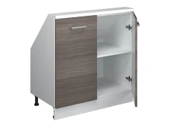 Armário de cozinha para sótão inclinado cinza nobre 80x46x81.6 r-line^Vicco Online