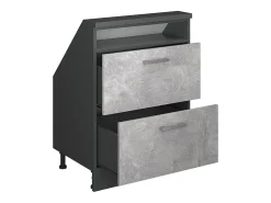 Vicco Móvel De Arrumação*Armário de cozinha para sótão inclinado betão 60x46x81.6 r-line Cinzento claro