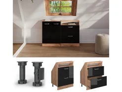 Armário de cozinha para sótão inclinado alto brilho 60x46x81.6 r-line*Vicco