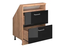 Armário de cozinha para sótão inclinado alto brilho 60x46x81.6 r-line*Vicco