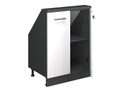Armário de cozinha para sótão inclinado alto brilho 60x46x81.6 r-line^Vicco Outlet