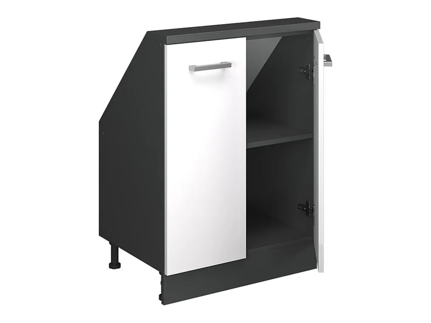 Armário de cozinha para sótão inclinado alto brilho 60x46x81.6 r-line^Vicco Outlet