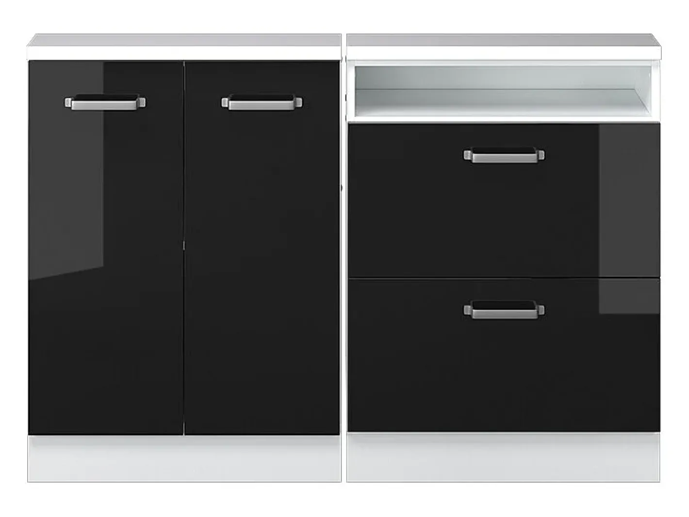 Armário de cozinha para sótão inclinado alto brilho 120x46x81.6 r-line^Vicco Best