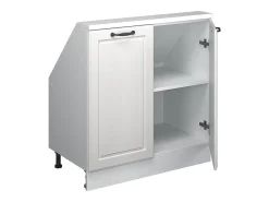 Armário de cozinha para sótão inclinado casa de campo branca 80x46x81.6 r-line*Vicco Best