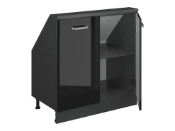 Armário de cozinha para sótão inclinado alto brilho 80x46x81.6 r-line^Vicco Best