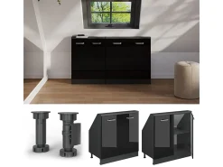 Armário de cozinha para sótão inclinado alto brilho 80x46x81.6 r-line^Vicco Best