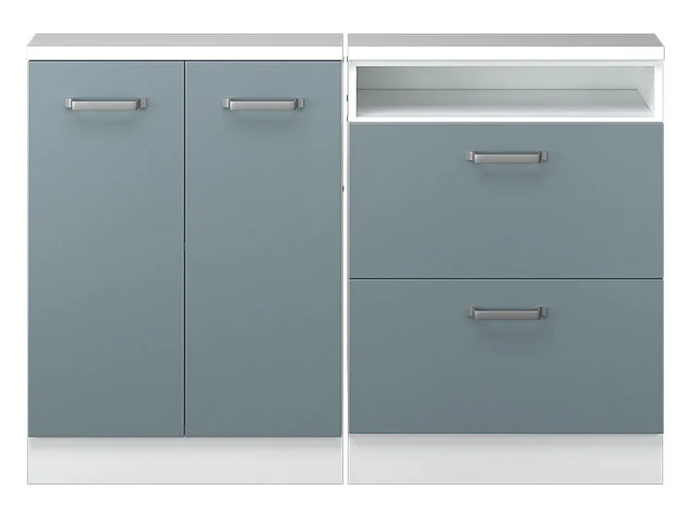 Armário de cozinha para sótão inclinado -cinza 120x46x81.6 r-line^Vicco Sale