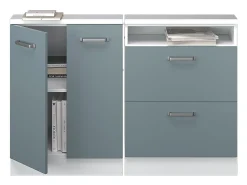 Armário de cozinha para sótão inclinado -cinza 120x46x81.6 r-line^Vicco Sale