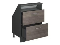 Armário de cozinha para sótão inclinado cinza nobre 60x46x81.6 r-line^Vicco Outlet