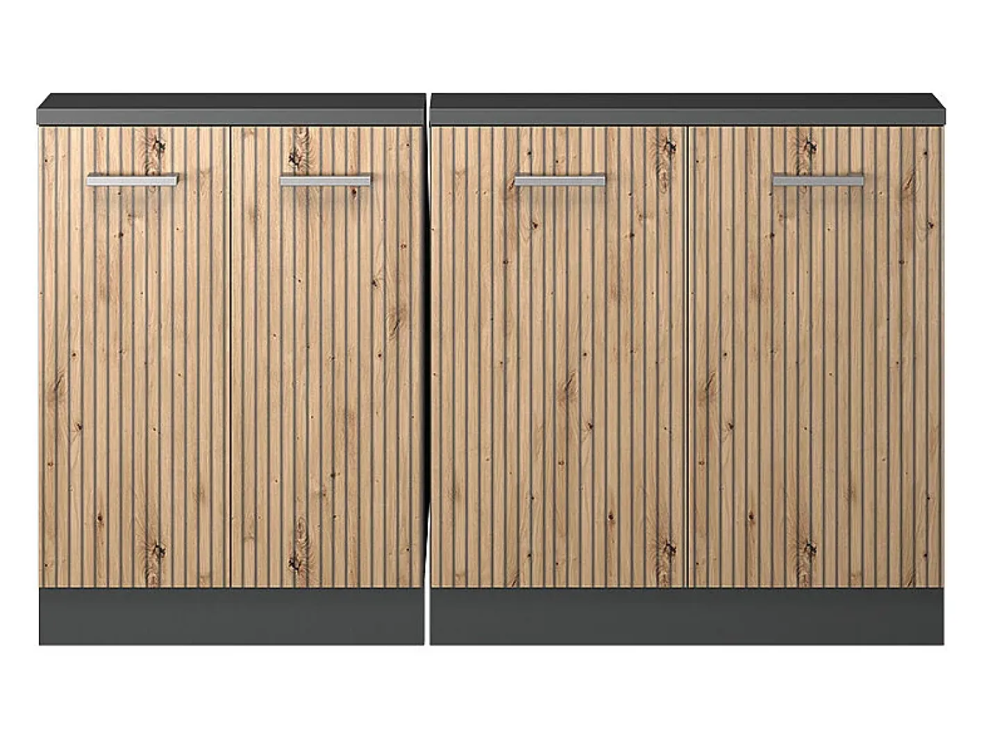 Vicco Móvel De Arrumação*Armário de cozinha para sótão inclinado carvalho artesanal 140x46x81.6 r-line Natural claro