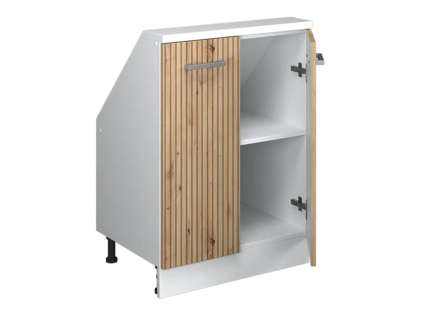 Armário de cozinha para sótão inclinado carvalho artesanal 60x46x81.6 r-line*Vicco Online