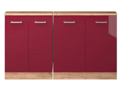 Armário de cozinha para sótão inclinado alto brilho 140x46x81.6 r-line*Vicco