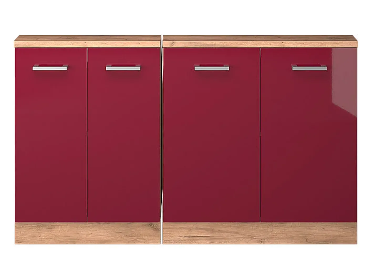 Armário de cozinha para sótão inclinado alto brilho 140x46x81.6 r-line*Vicco