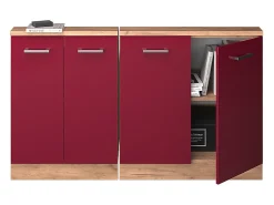 Armário de cozinha para sótão inclinado alto brilho 140x46x81.6 r-line*Vicco