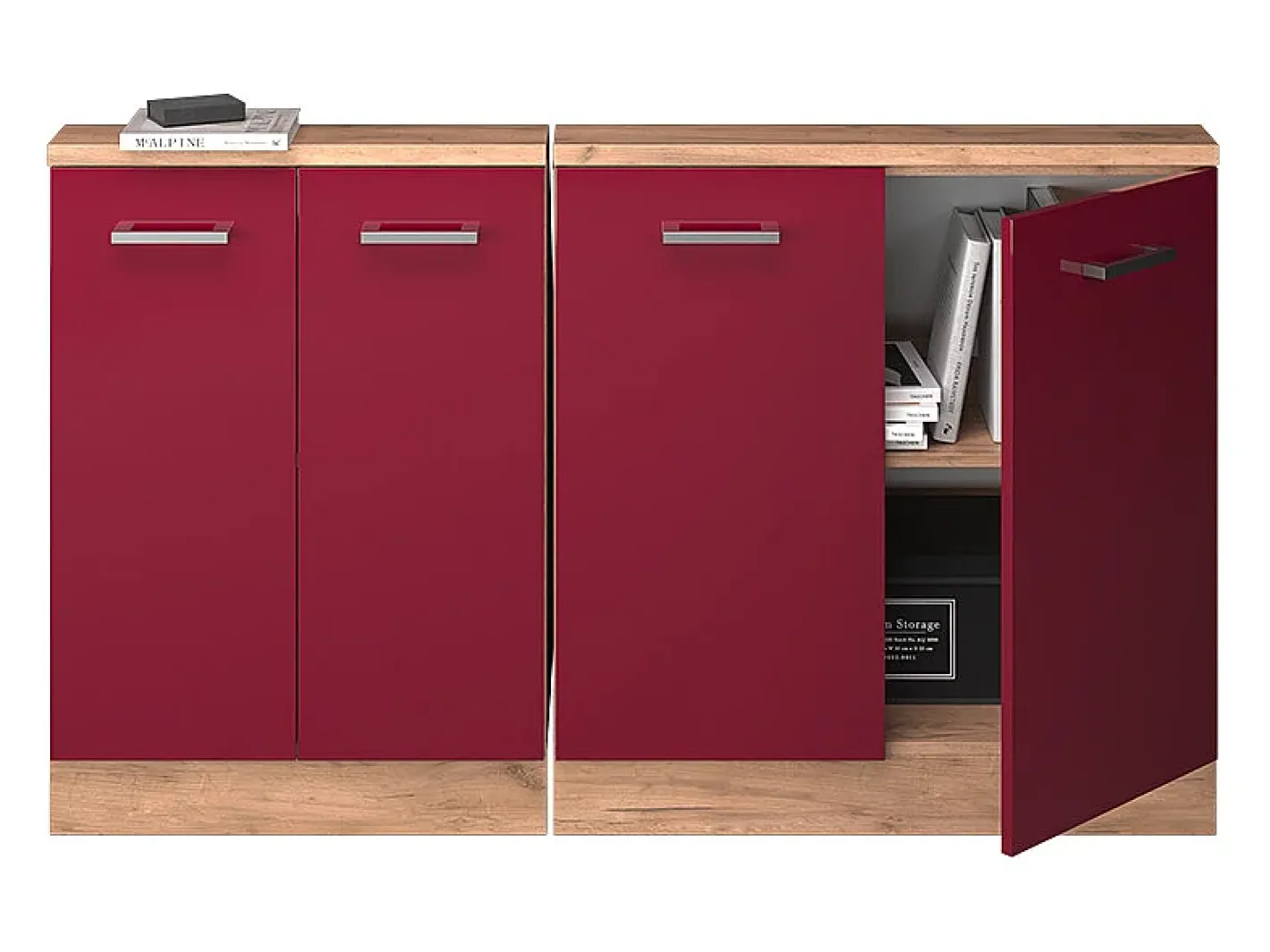 Armário de cozinha para sótão inclinado alto brilho 140x46x81.6 r-line*Vicco