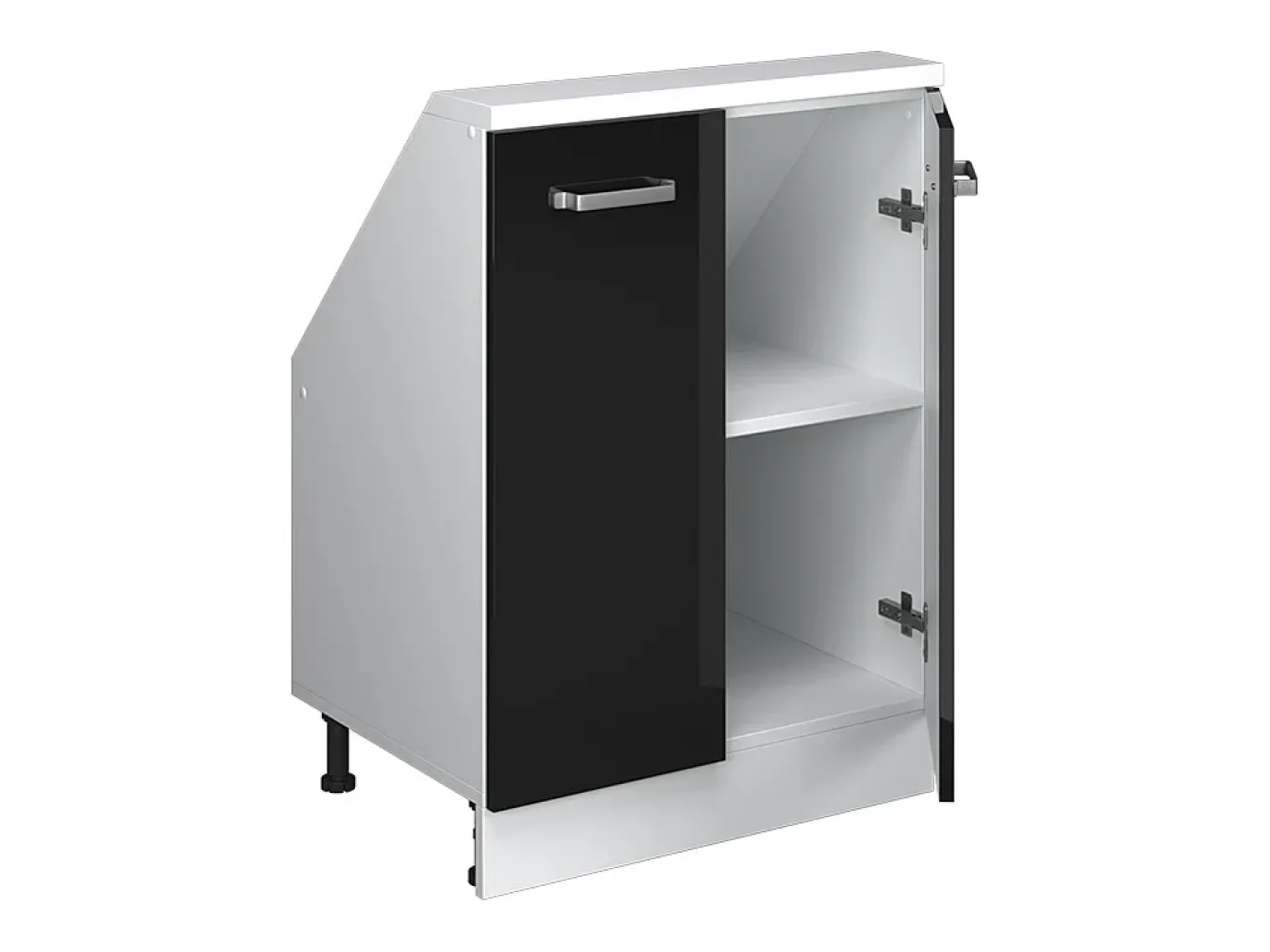 Armário de cozinha para sótão inclinado alto brilho 60x46x81.6 r-line*Vicco Hot
