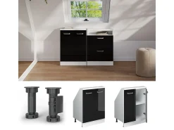 Armário de cozinha para sótão inclinado alto brilho 60x46x81.6 r-line*Vicco Hot