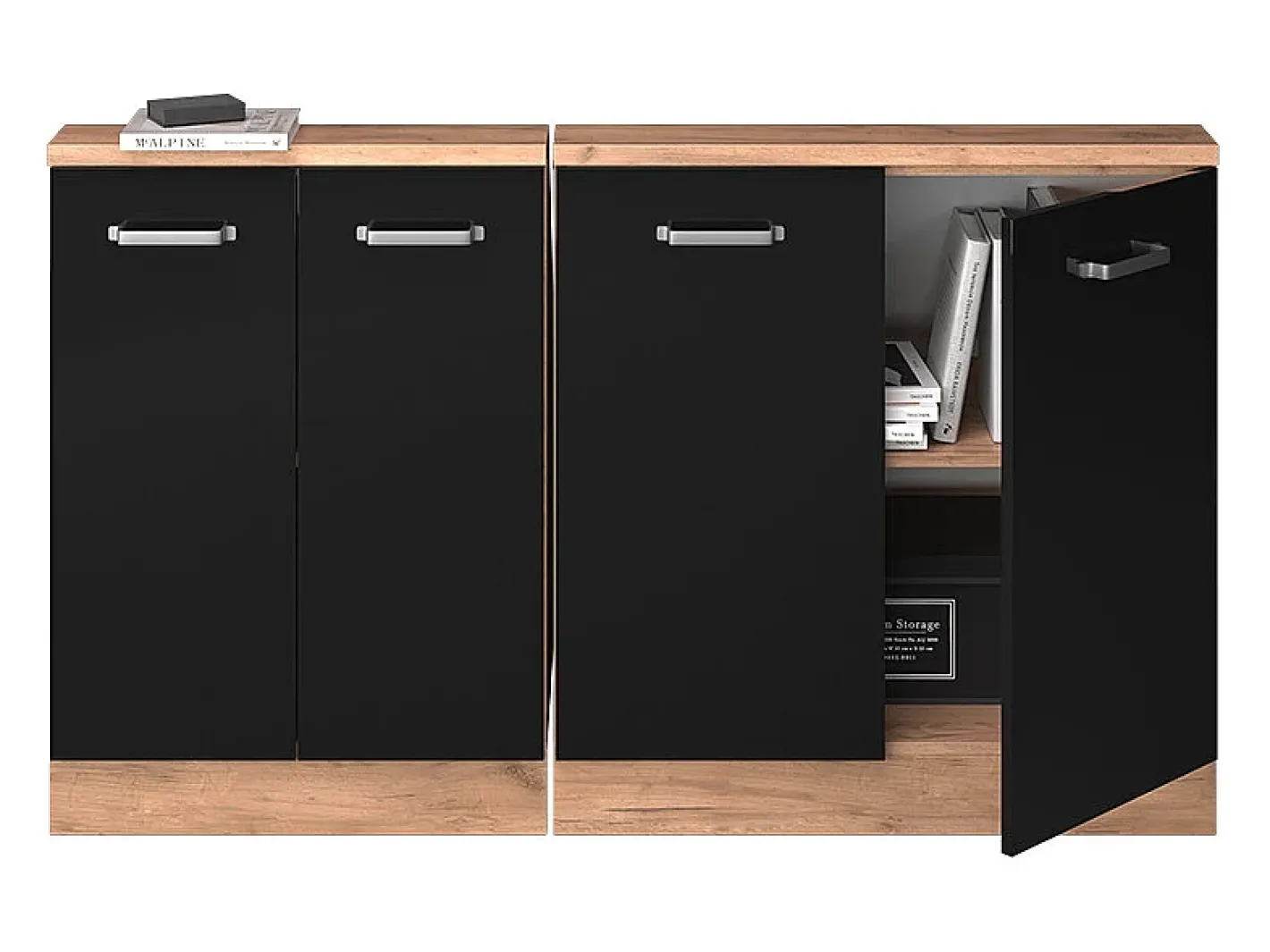 Armário de cozinha para sótão inclinado alto brilho 140x46x81.6 r-line^Vicco Outlet