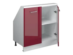 Armário de cozinha para sótão inclinado brilhante/branco 80x46x81.6 r-line^Vicco Outlet