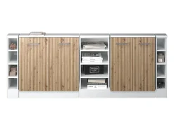 Armário de cozinha para sótão inclinado carvalho artesanal 210x46x81.6 r-line^Vicco Discount