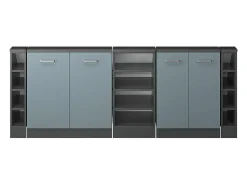 Armário de cozinha para sótão inclinado -cinza 210x46x81.6 r-line^Vicco Outlet