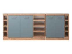 Armário de cozinha para sótão inclinado -cinza 210x46x81.6 r-line*Vicco Best