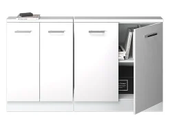 Armário de cozinha para sótão inclinado alto brilho 140x46x81.6 r-line*Vicco New