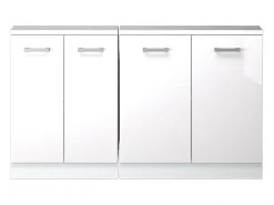 Armário de cozinha para sótão inclinado alto brilho 140x46x81.6 r-line*Vicco New