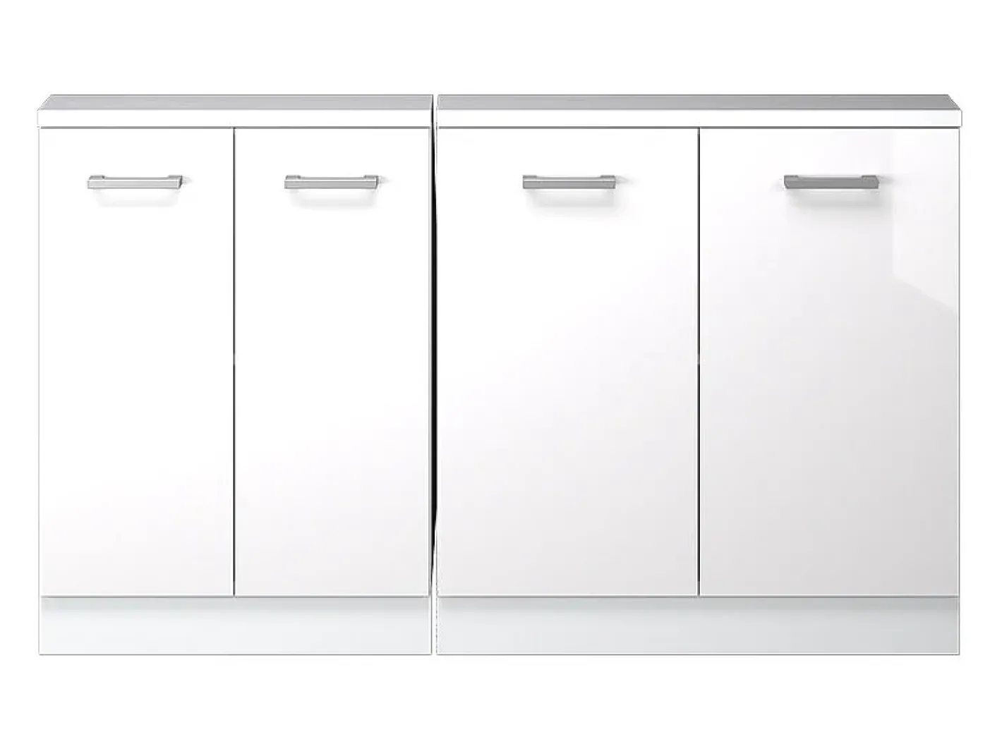 Armário de cozinha para sótão inclinado alto brilho 140x46x81.6 r-line*Vicco New