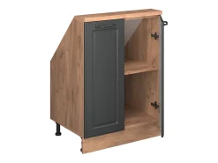 Vicco Móvel De Arrumação*Armário de cozinha para sótão inclinado casa de campo antracite 60x46x81.6 r-line Cinza antracite
