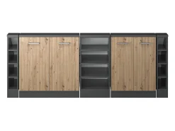 Vicco Móvel De Arrumação*Armário de cozinha para sótão inclinado carvalho artesanal 210x46x81.6 r-line Natural claro