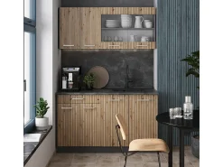 Vicco Móvel De Arrumação*Armário de cozinha para sótão inclinado carvalho artesanal 210x46x81.6 r-line Natural claro