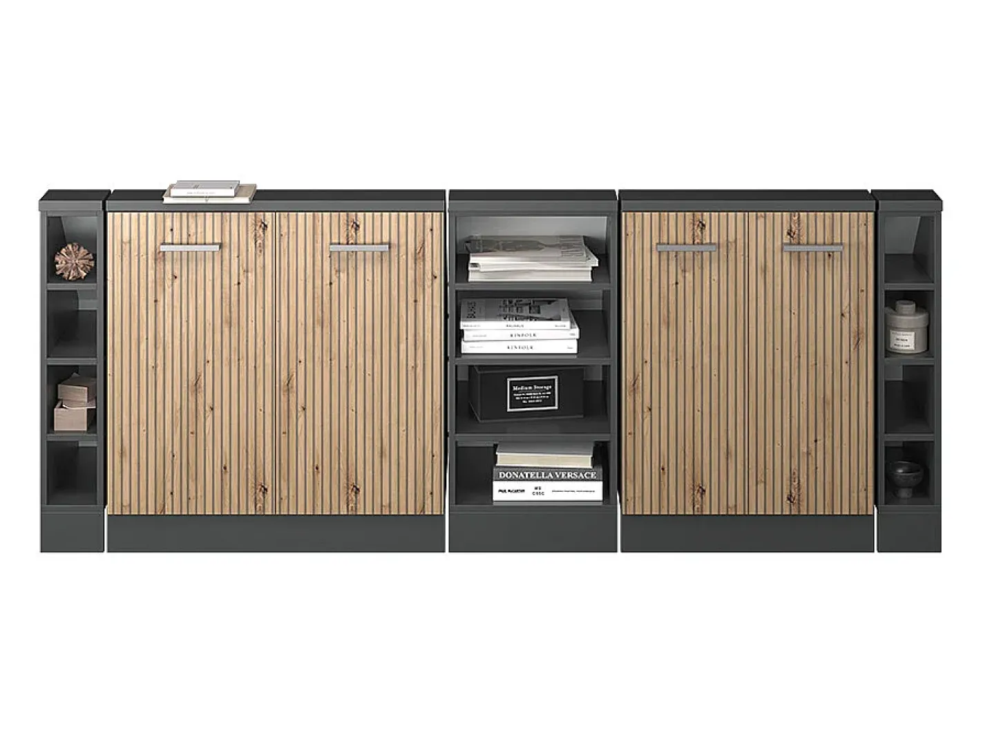 Vicco Móvel De Arrumação*Armário de cozinha para sótão inclinado carvalho artesanal 210x46x81.6 r-line Natural claro